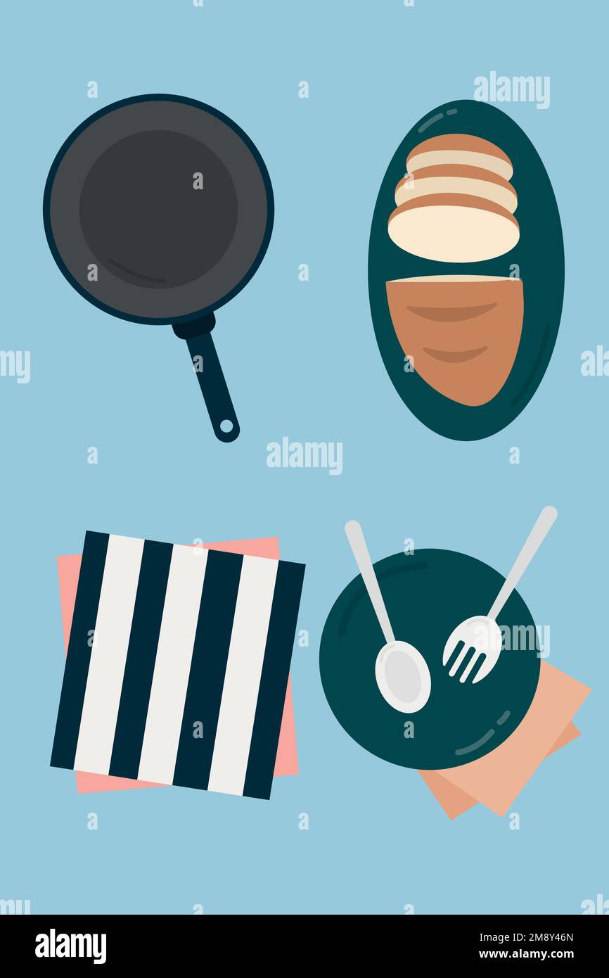 Vector pastel food sticker collection Stock Vector Image & Art Alamy