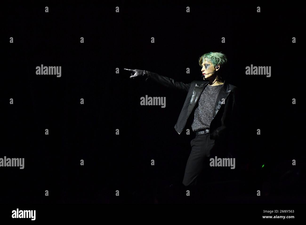 Jackson Wang performs at the Zenith concert hall in Paris, France on