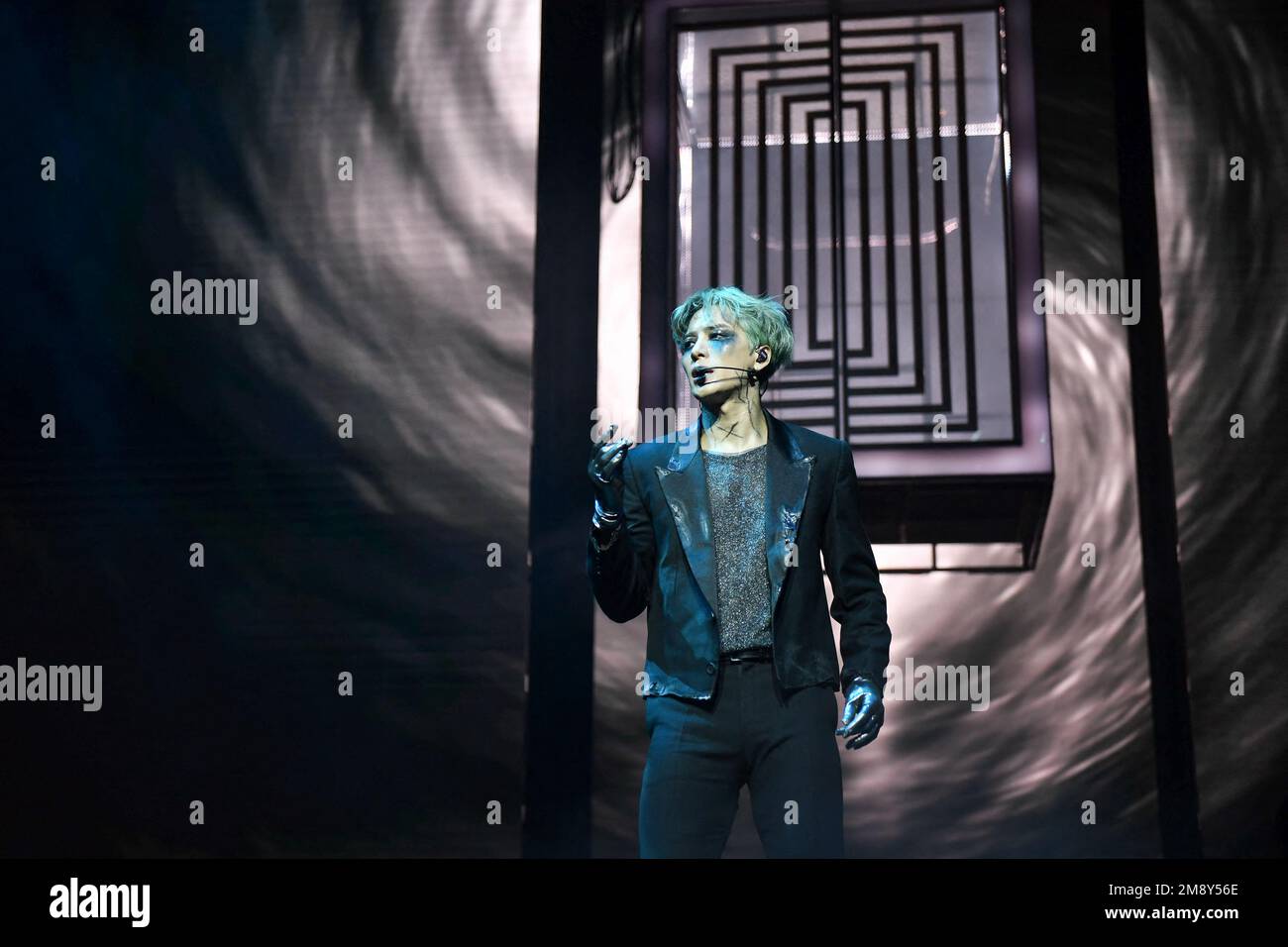 Jackson Wang performs at the Zenith concert hall in Paris, France on