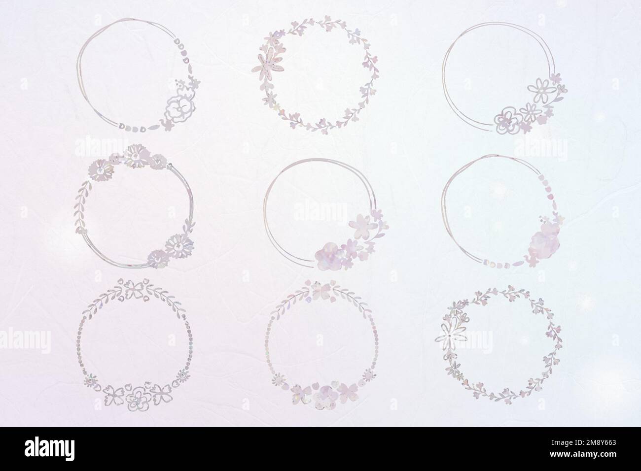 Vector holography round frame collection Stock Vector Image & Art - Alamy