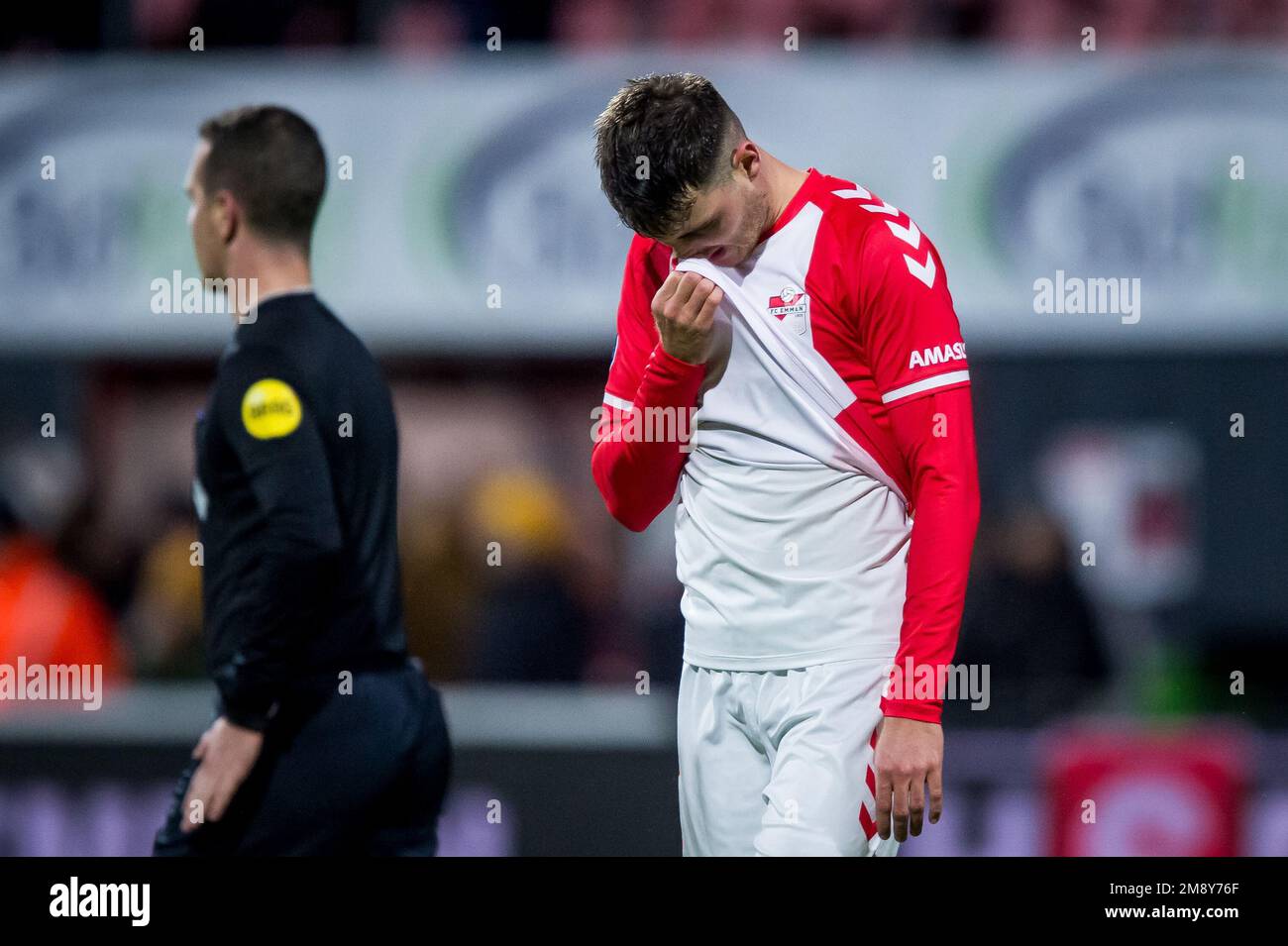 EMMEN - Jari Vlak of FC Emmen during the Dutch premier league game
