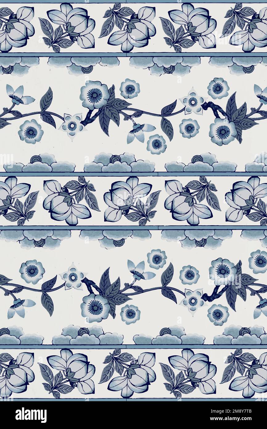 Navy blue floral background design Stock Vector Image & Art - Alamy