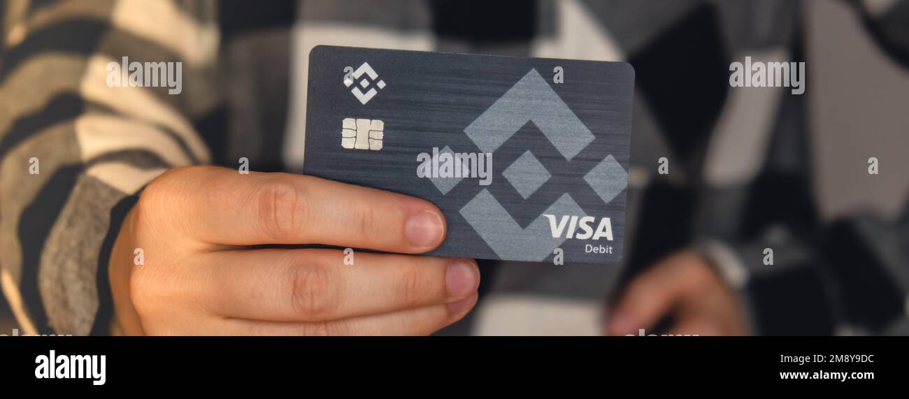 Gdansk Poland - 20 June 2022. Unrecognizable Woman Showing Her Black  Binance Coin Card. Visa Debit Card Bnb, Binance Exchange Cryptocurrency Card  To Buy Bitcoin. Crypto Exchange During The Market Crash. Blockchain