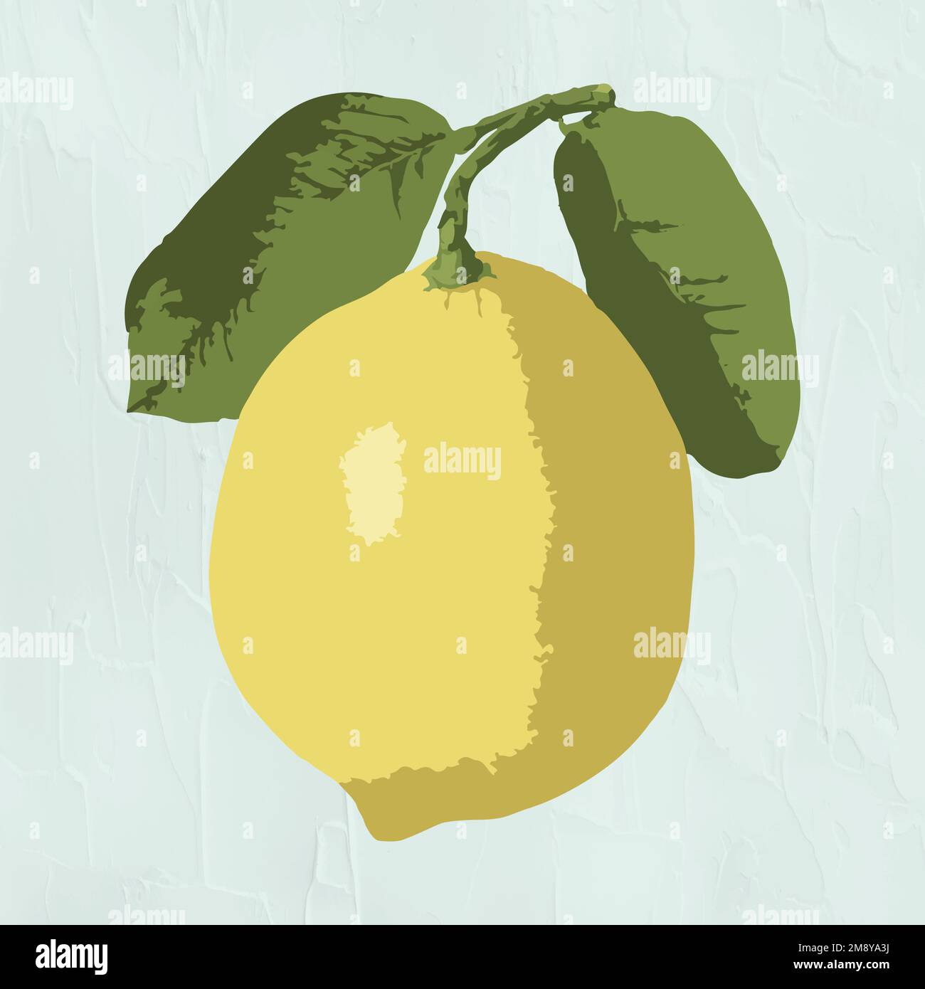 Vectorized yellow lemon sticker overlay design resource Stock Vector