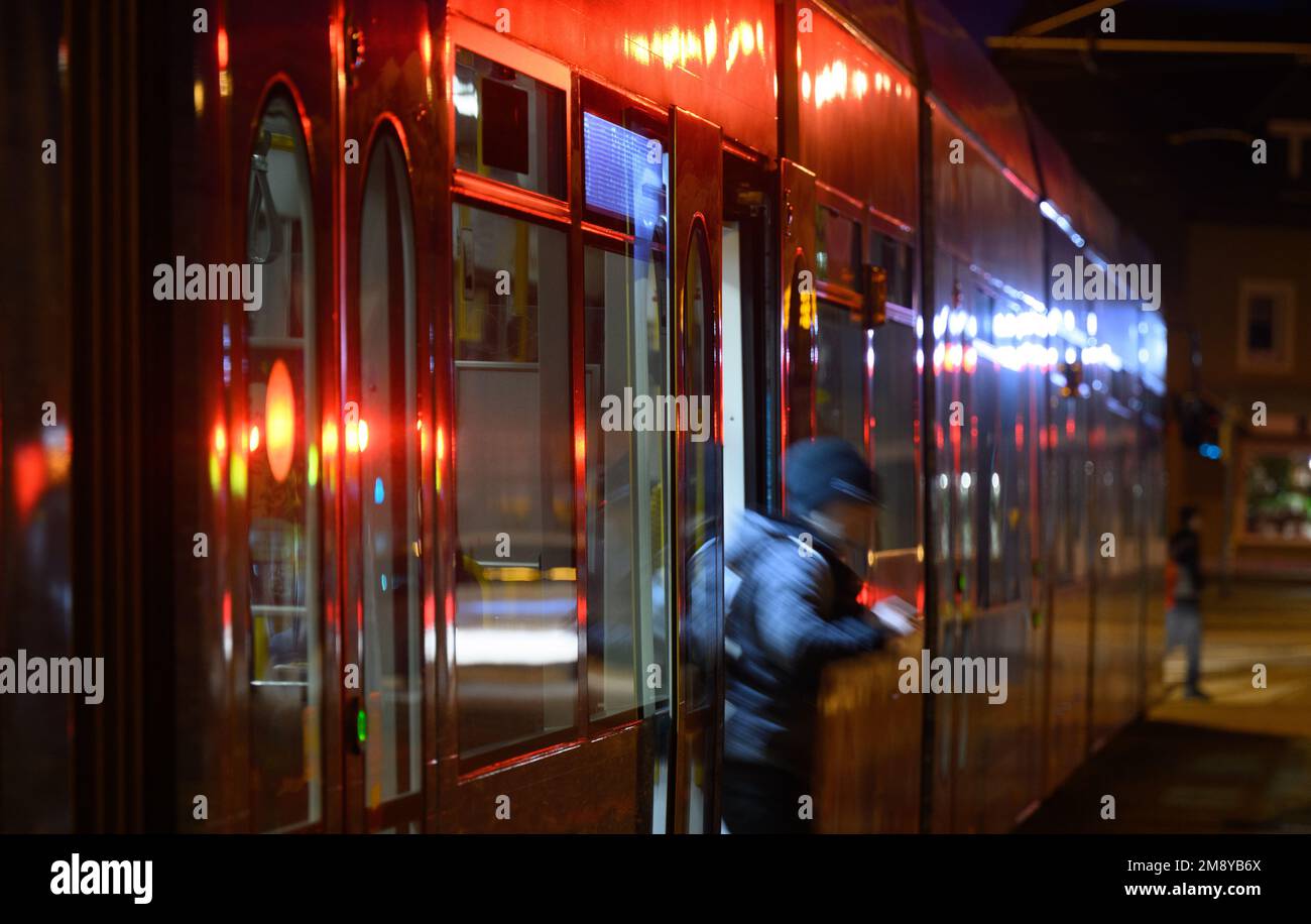 Dresden, Germany. 16th Jan, 2023. A Dresdner Verkehrsbetriebe (DVB