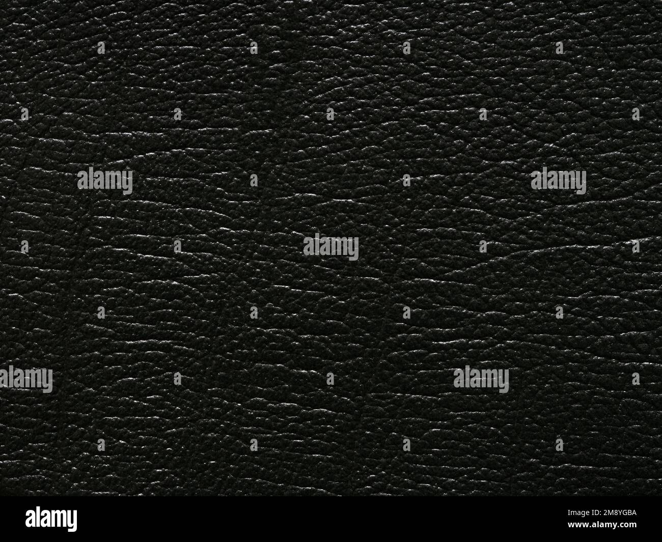 Luxury black genuine leather texture sample. Background with copy space, top view. Leather pattern in dark tone. Faux eco leather. Backdrop textured Stock Photo