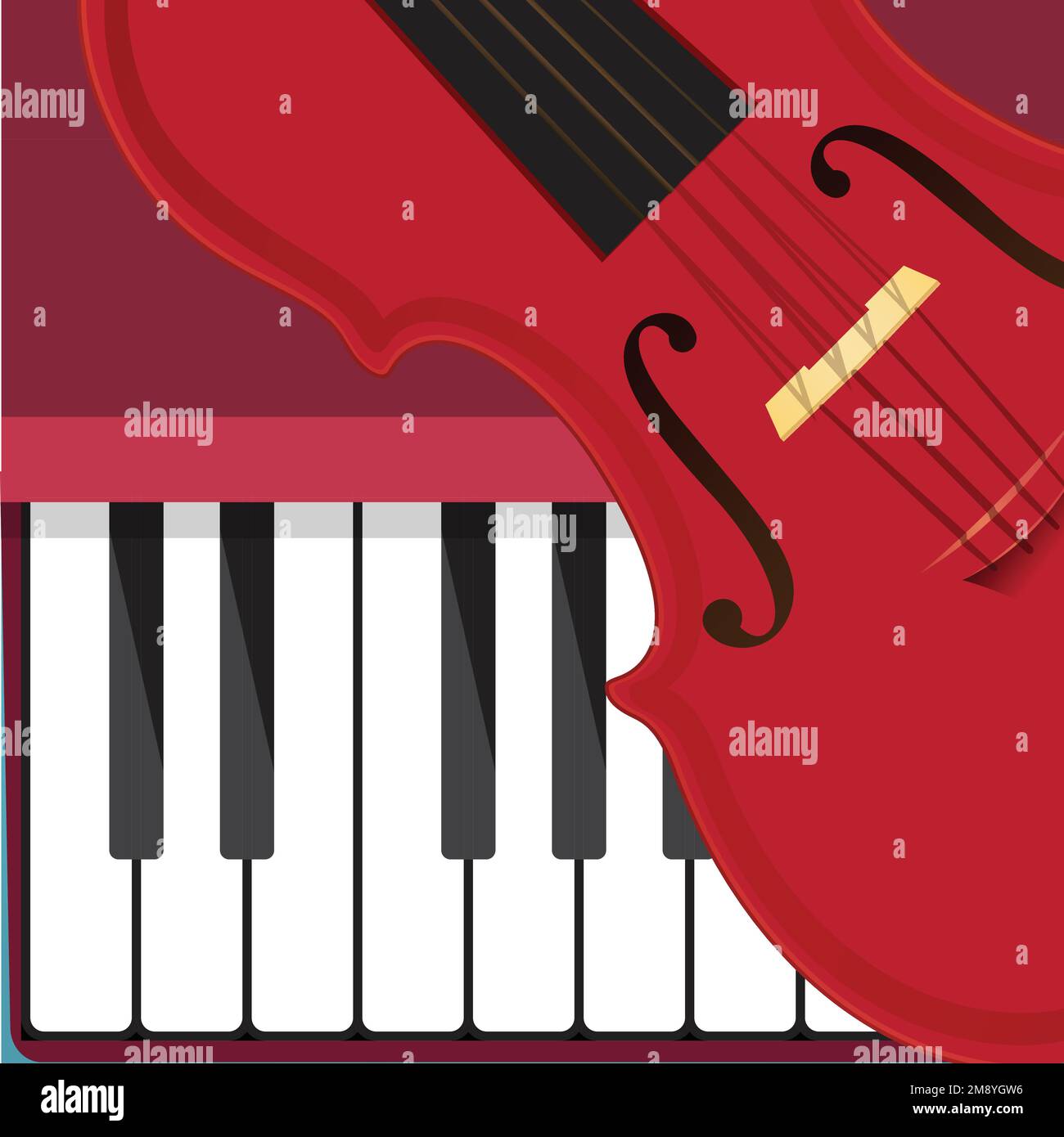 Violin and piano keyboard music concept Stock Vector Image & Art Alamy
