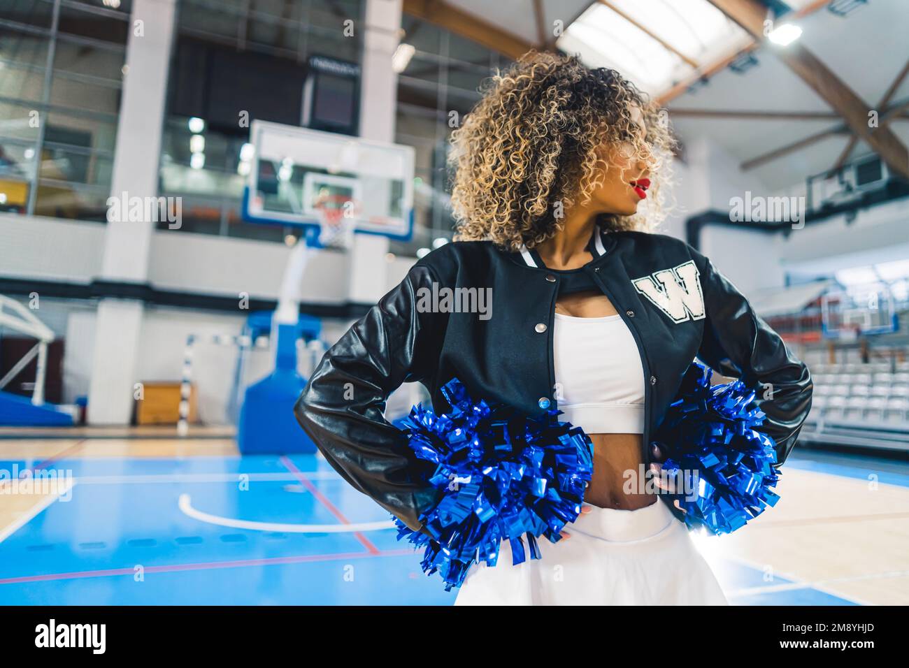 Brazilian Group Happy Cheerleaders Dressed Green Stock Photo 181445123