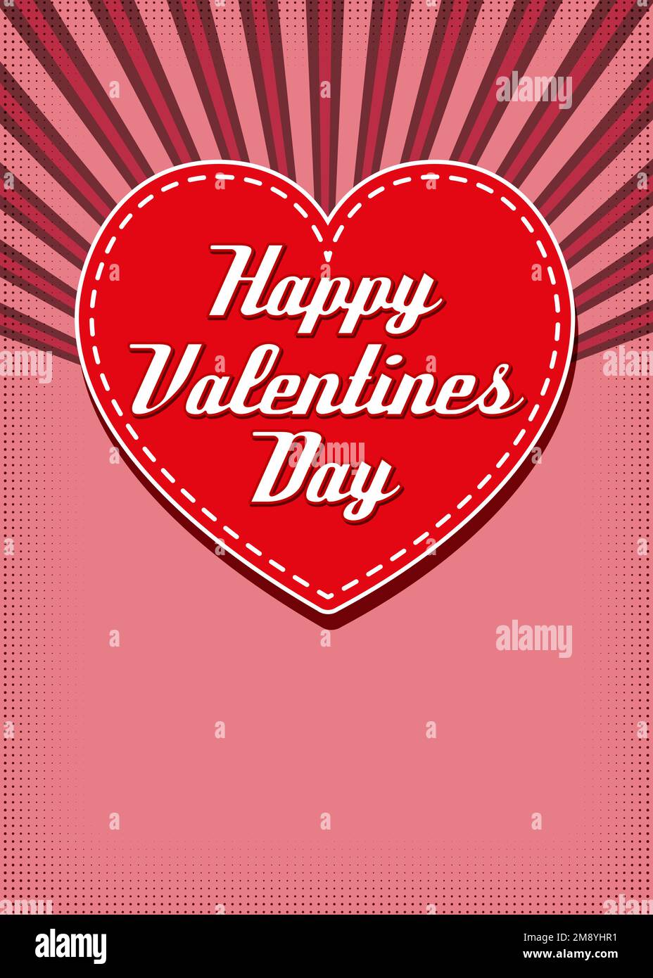 Vintage Valentines Day Template. Vector illustration Stock Vector Image ...