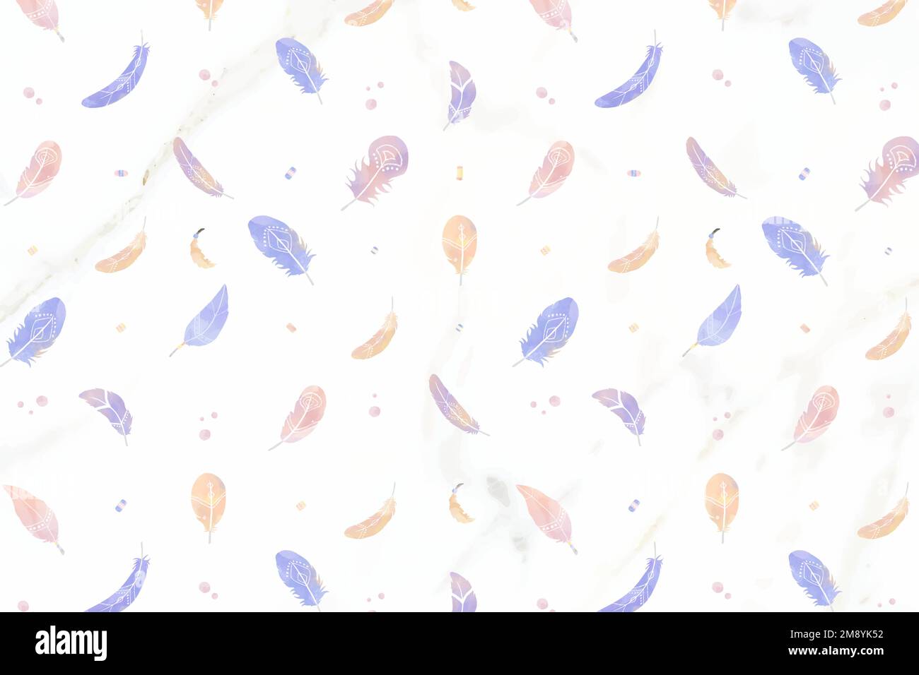 Watercolor feather Bohemian pattern vector background Stock Vector ...