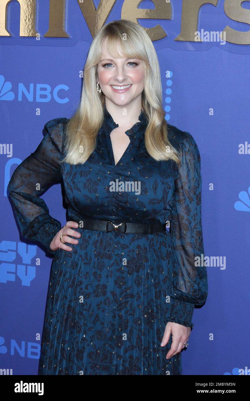 Pasadena, CA. 15th Jan, 2023. Melissa Rauch Photo Call for NBC