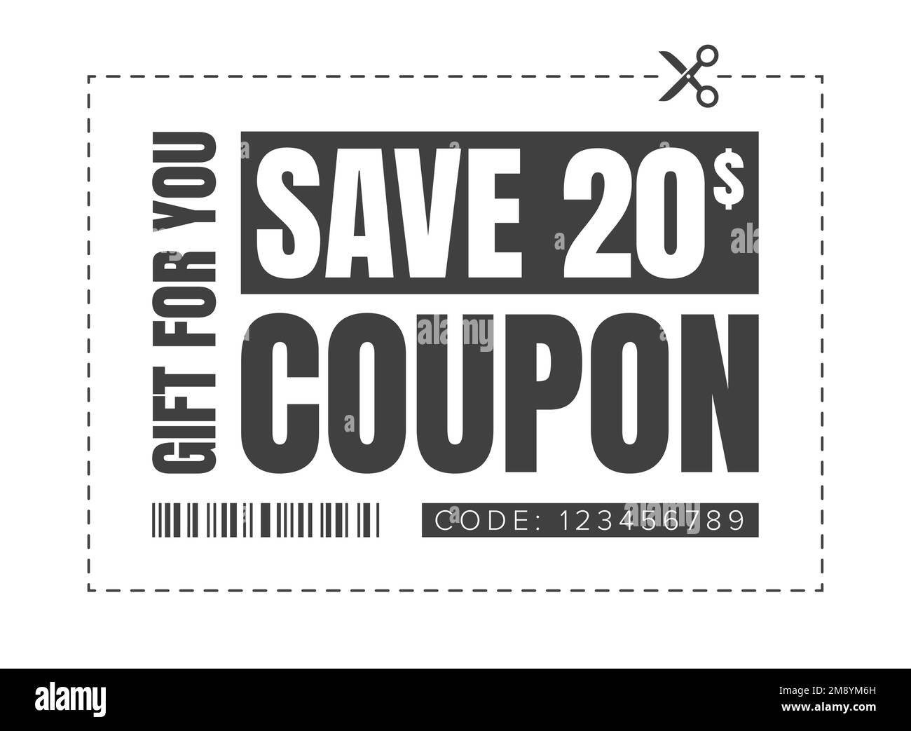 Gift voucher template Black and White Stock Photos & Images Alamy