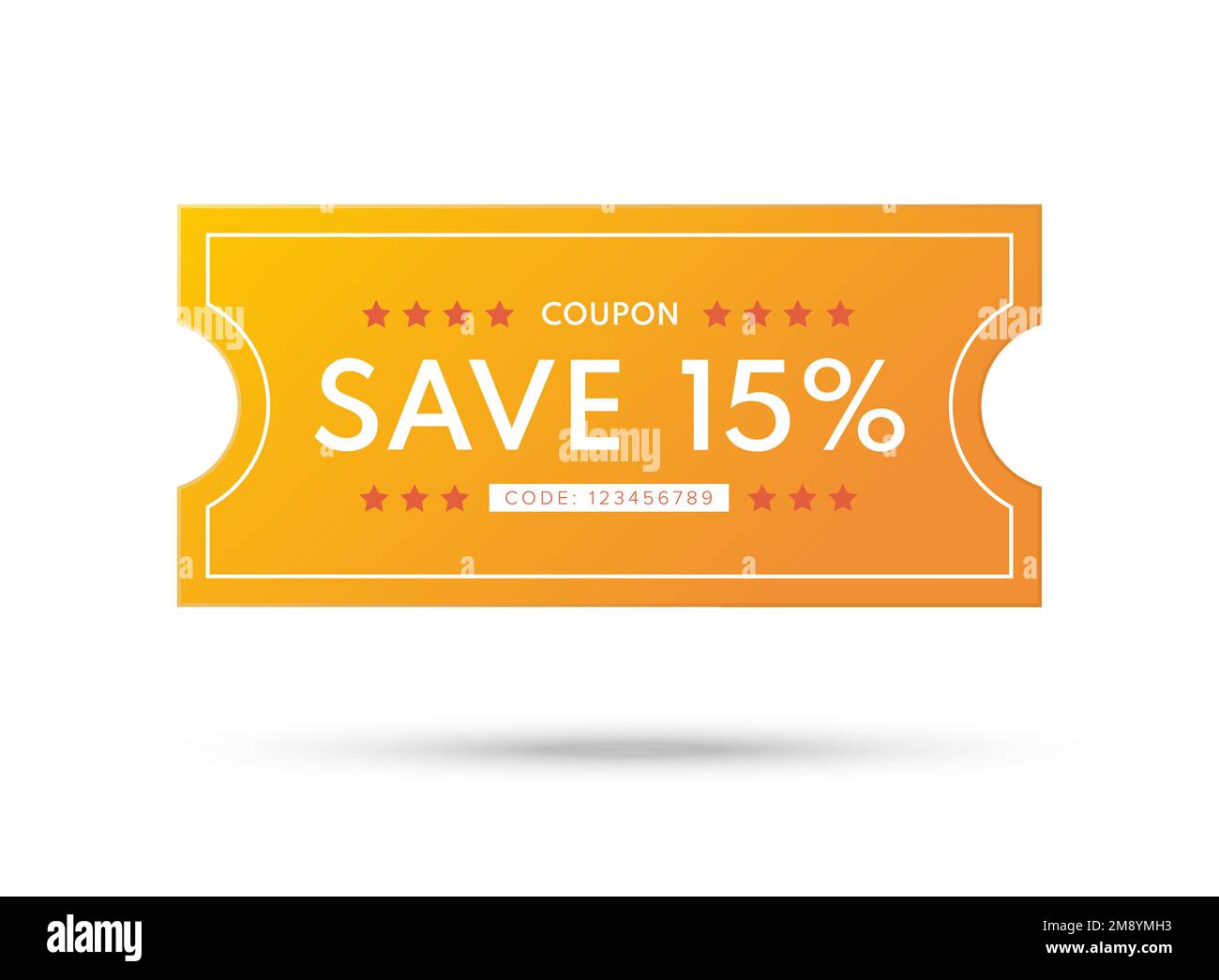 Coupon Discount. Vector Gift Voucher Isolated Stock Vector Image & Art ...