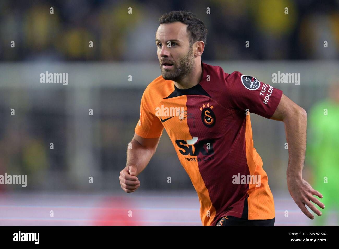 ISTANBUL, TURKEY - DECEMBER 25: Juan Mata of Galatasaray looks on