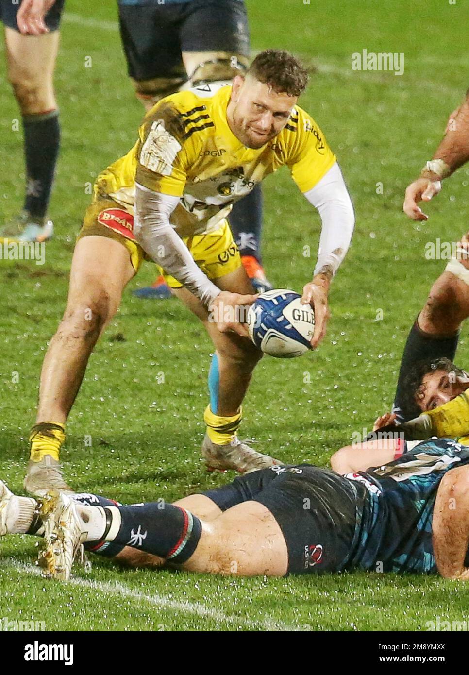Tawera Kerr-Barlow of Stade Rochelais during the Champions Cup, rugby ...