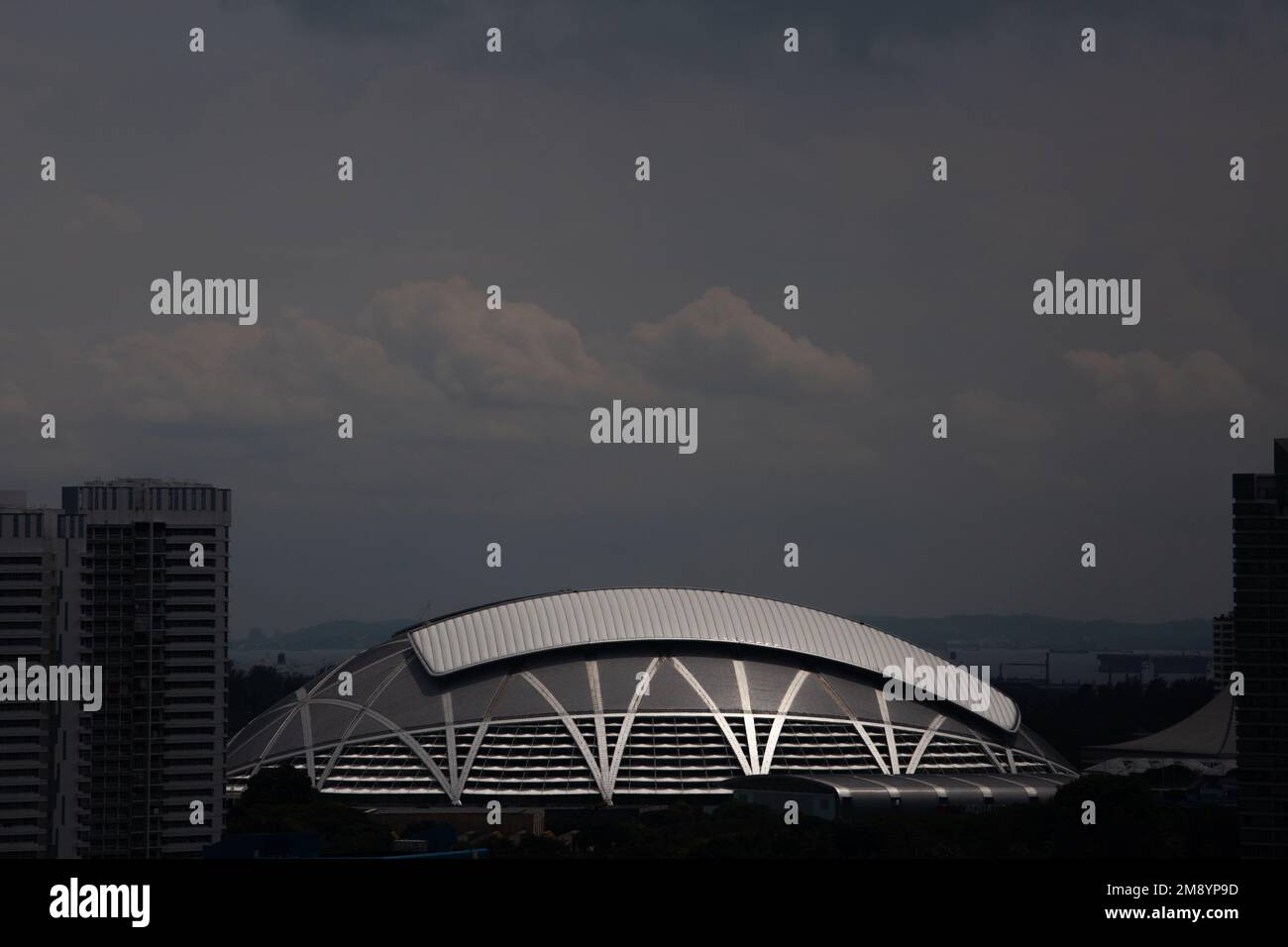Singapore Sports Hub, stadium architecture design. Stock Photo