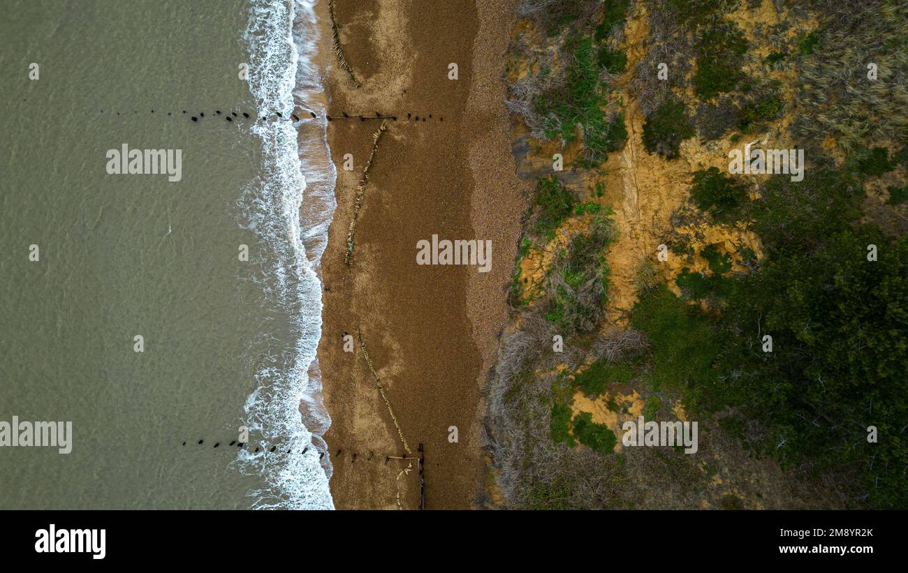Aerial view sandy coastline hi-res stock photography and images - Alamy