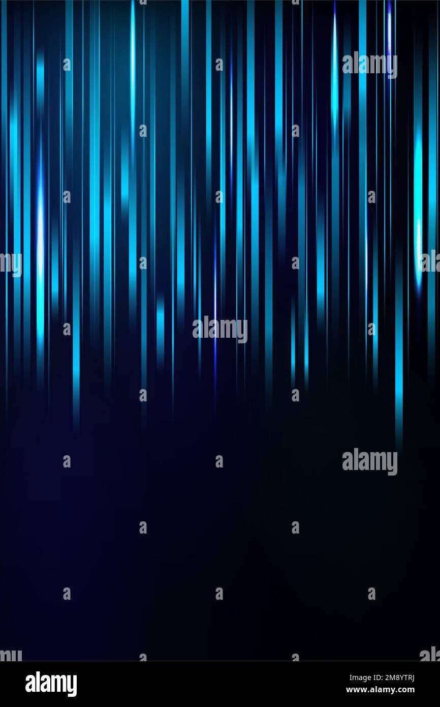 Speedy streams of light in blue Stock Vector