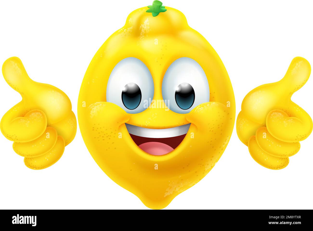 Lemon Fruit Cartoon Emoticon Emoji Mascot Icon Stock Vector Image & Art