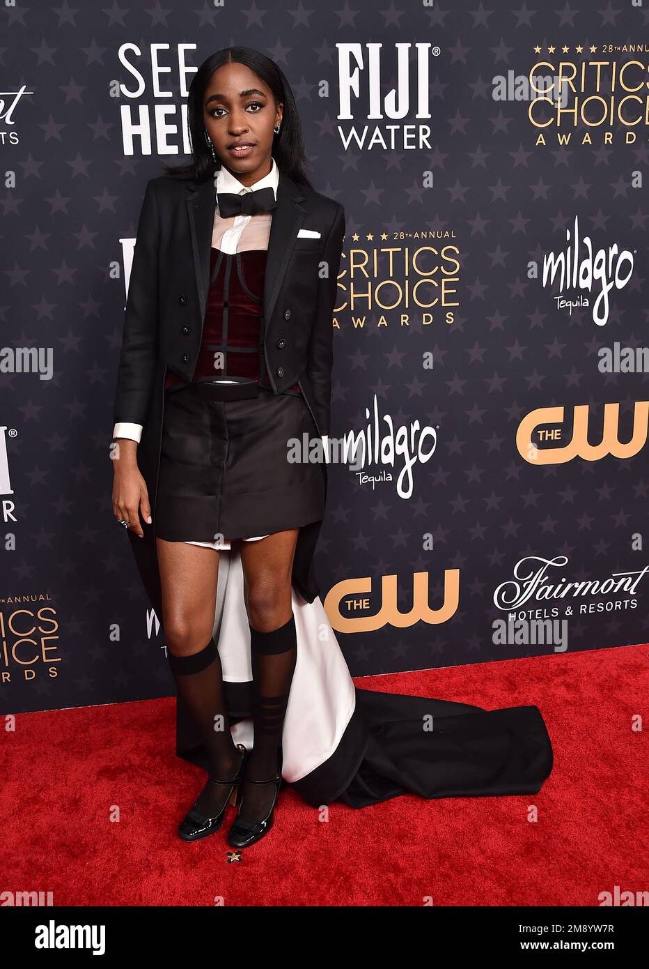 Los Angeles, USA. 15th Jan, 2023. Ayo Edebiri arriving at the 28th