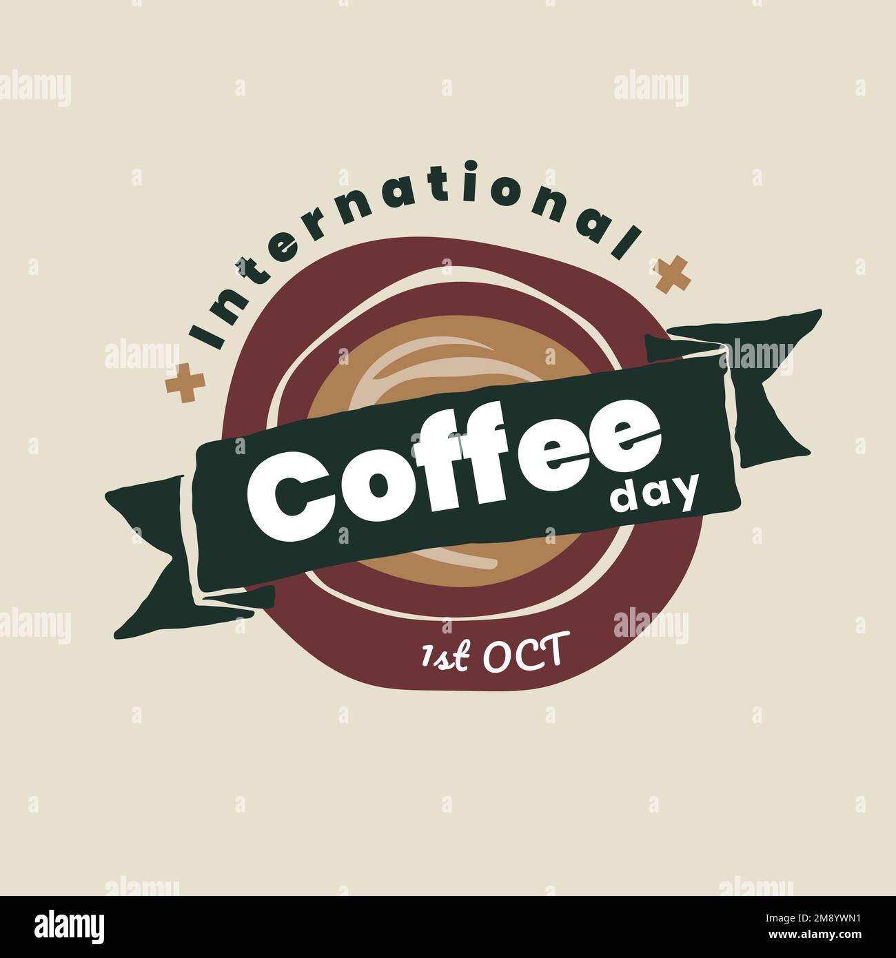 International coffee day badge banner vector Stock Vector Image & Art Alamy