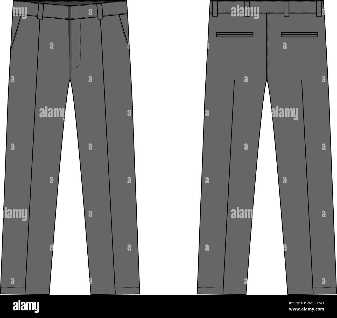 Suit pants vector template illustration | gray Stock Vector Image & Art ...