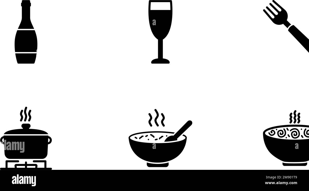 Foods Glyph Black Icons design set Stock Vector Image & Art - Alamy