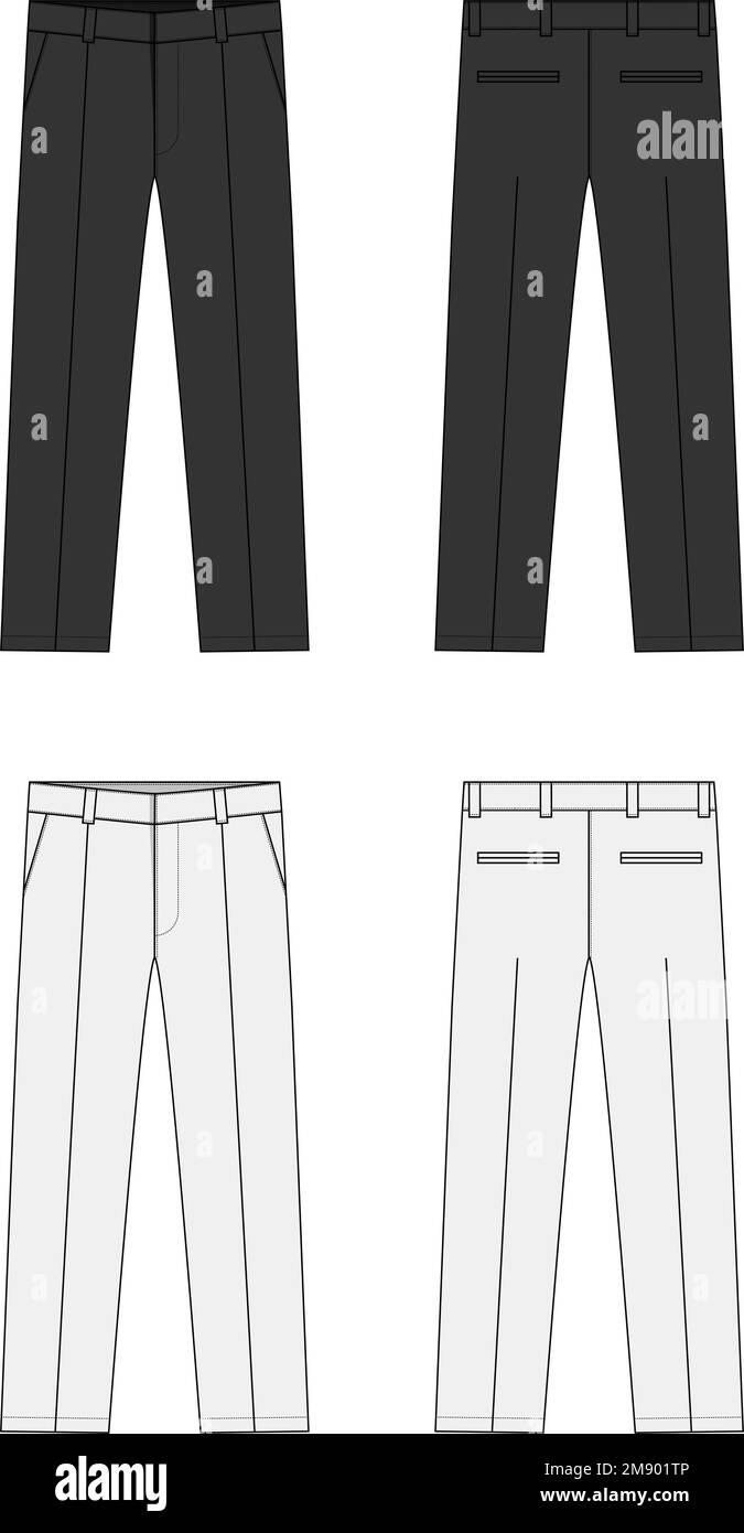 Suit pants vector template illustration set Stock Vector Image & Art ...