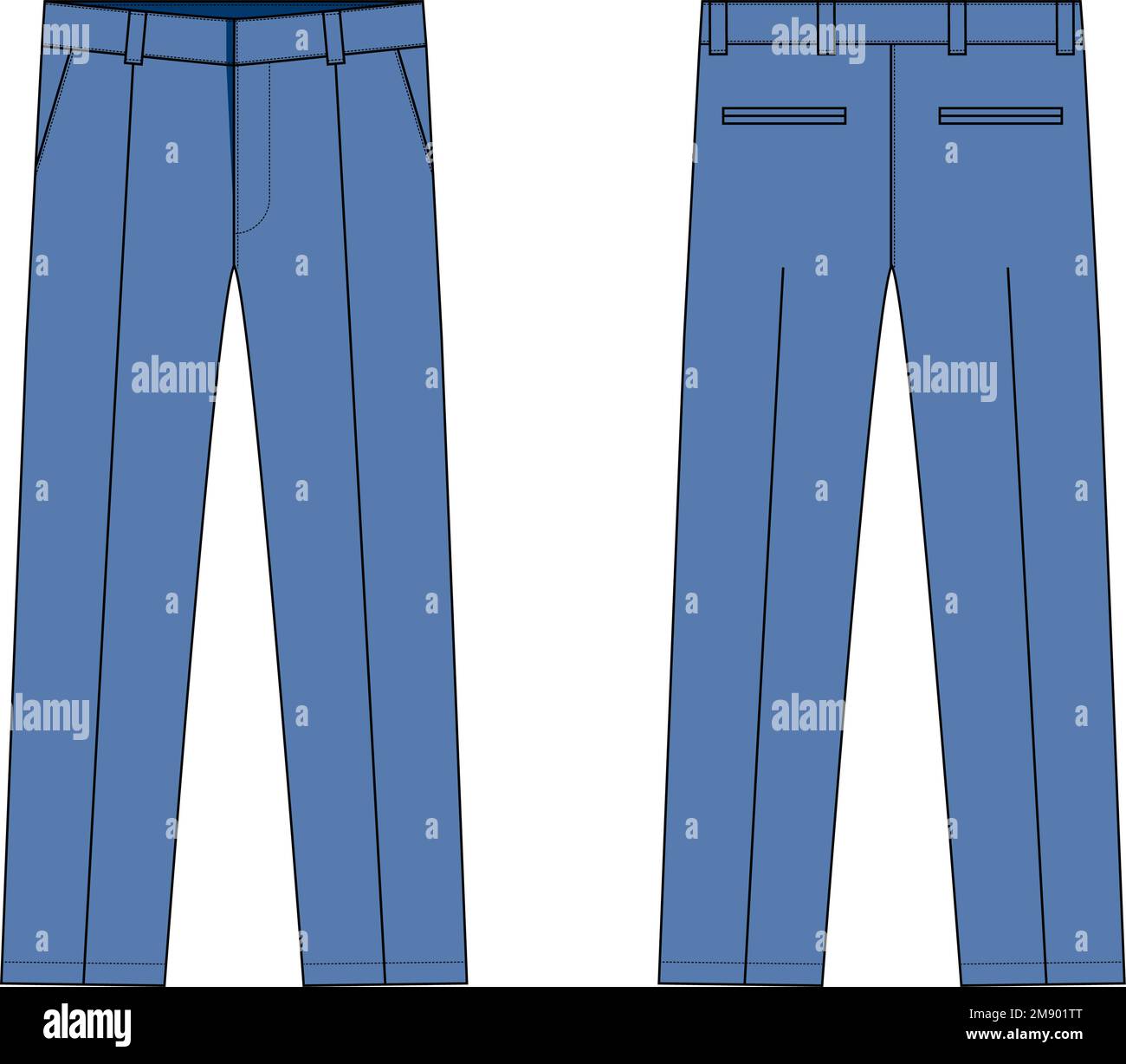 Suit pants vector template illustration | blue Stock Vector Image & Art ...