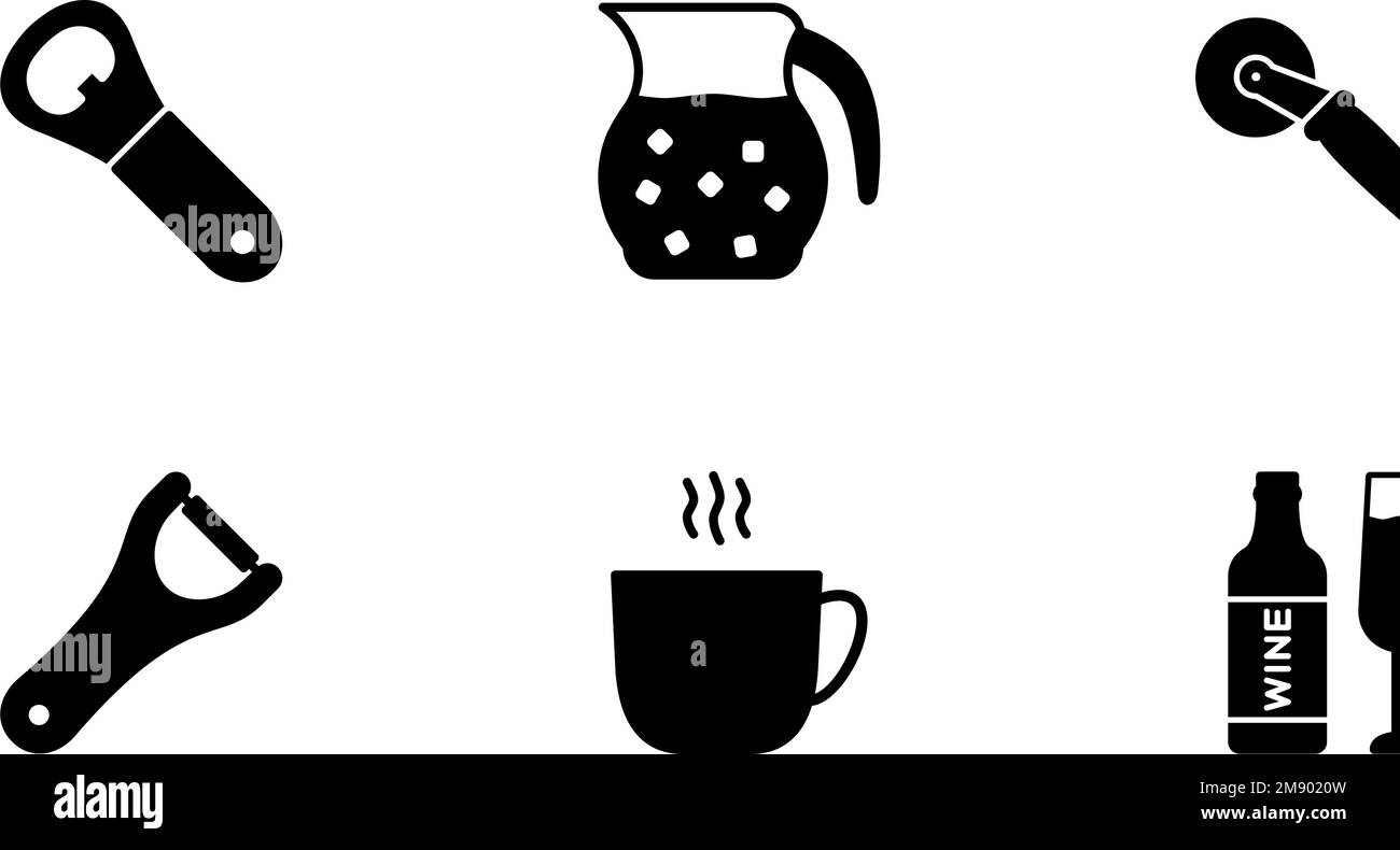 Foods Glyph Black Icons design set Stock Vector Image & Art - Alamy