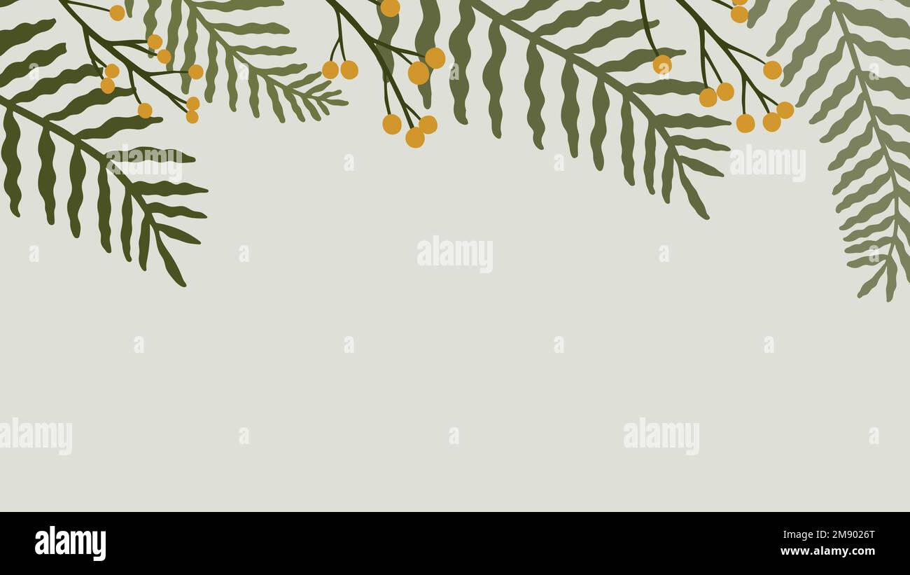 Leaves copy space mobile wallpaper vector Stock Vector