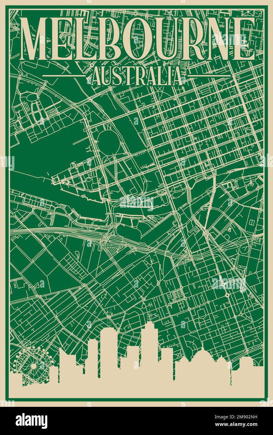 Downtown melbourne australia Stock Vector Images Alamy