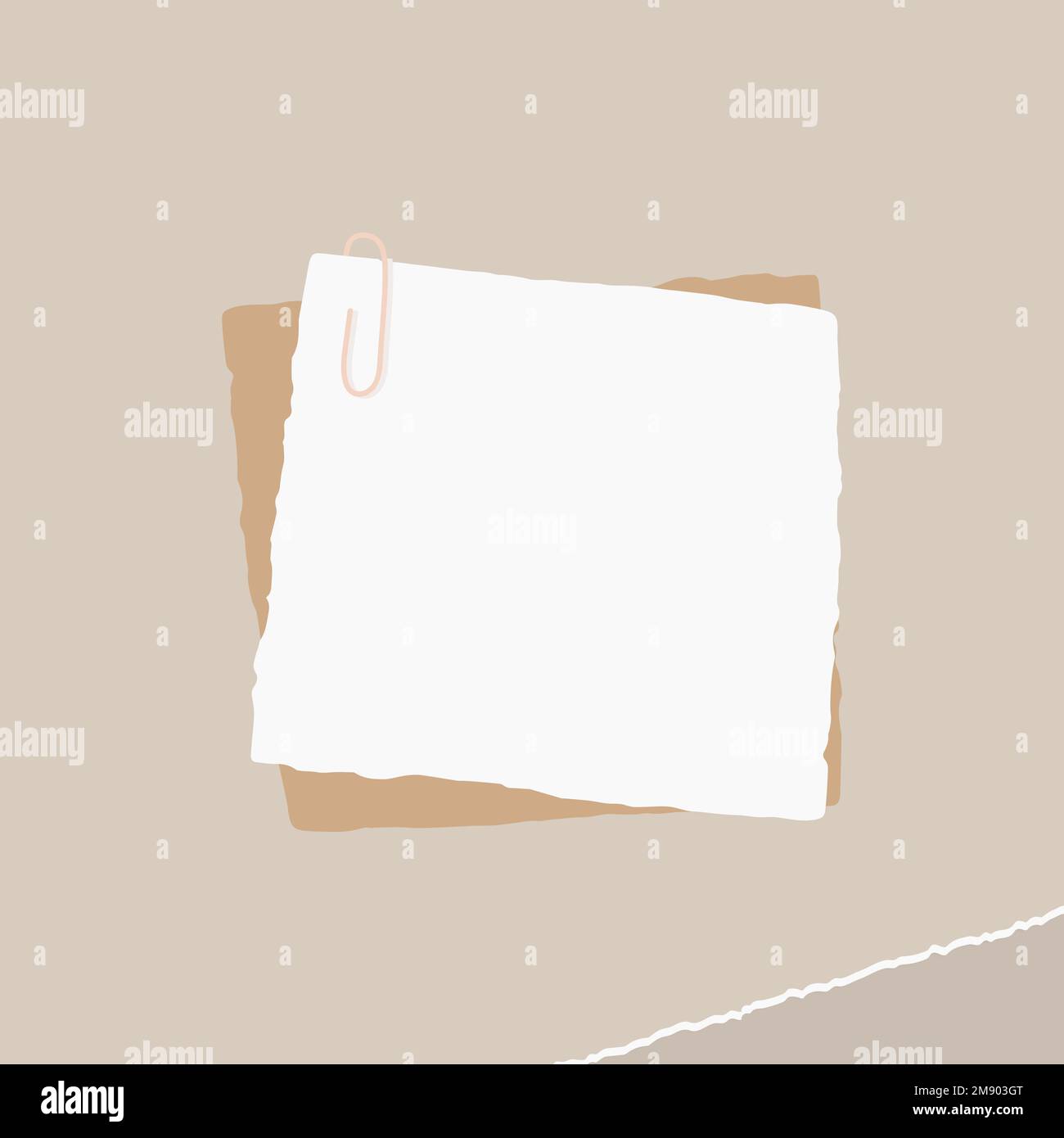 White square paper note social ads template vector Stock Vector Image ...