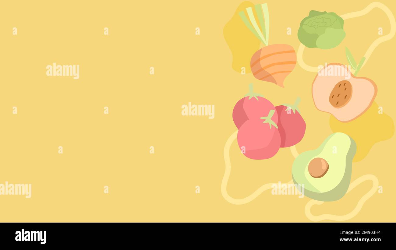 Hand drawn vegetables background vector Stock Vector