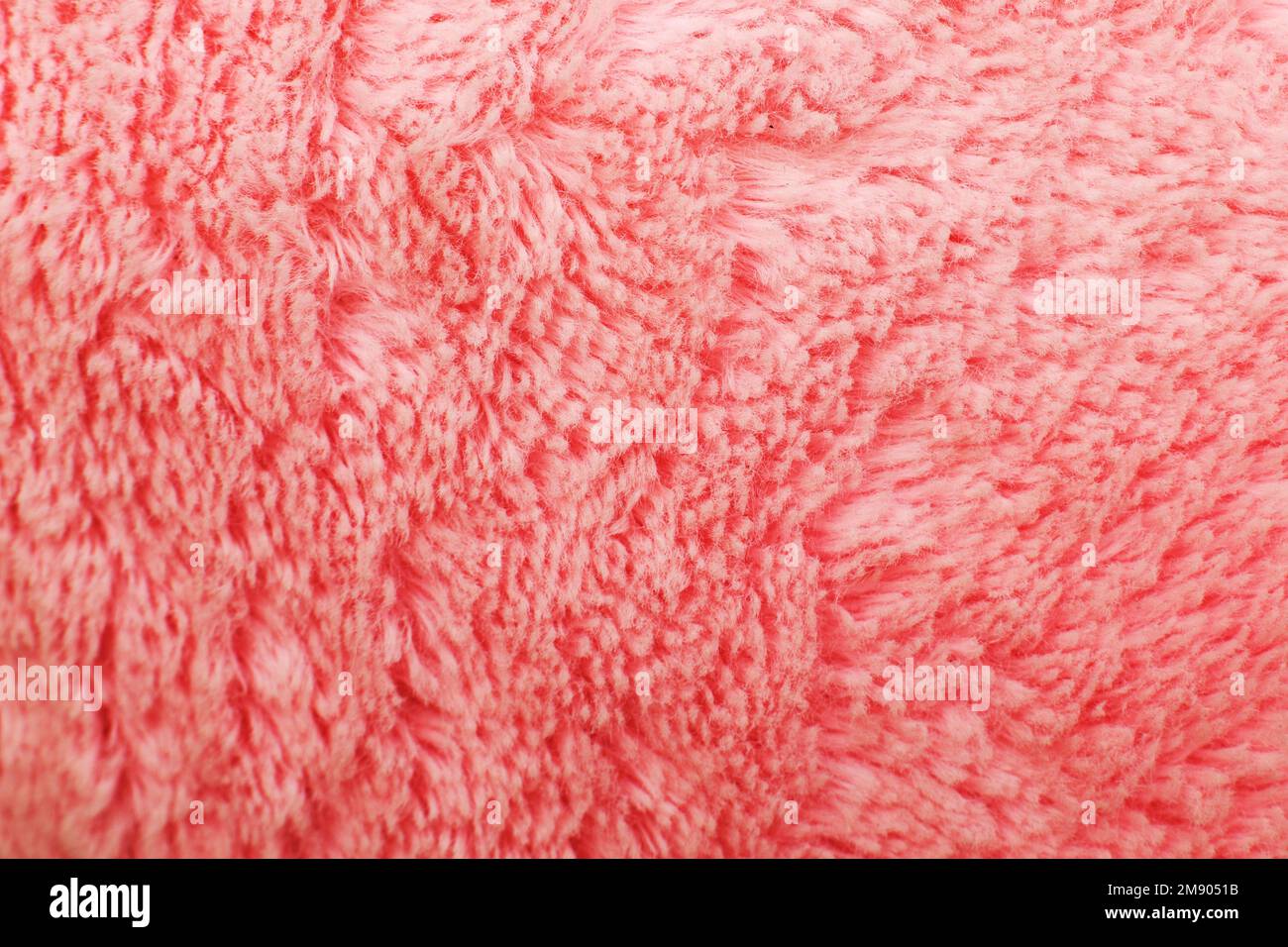 pink fluffy textile texture. Nappy hairy background closeup Stock Photo