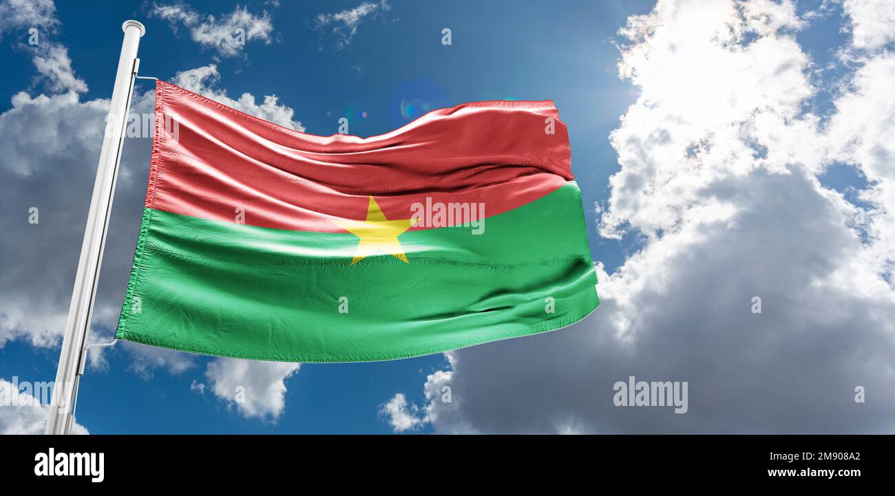 Flag of Burkina Faso backgrounds Stock Photo - Alamy