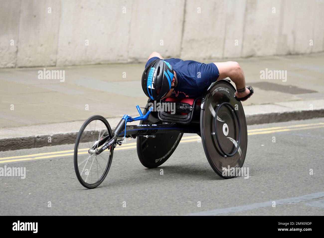 Wheelchair competitor, 2022 Vitality London 10K, London, United Kingdom Stock Photo