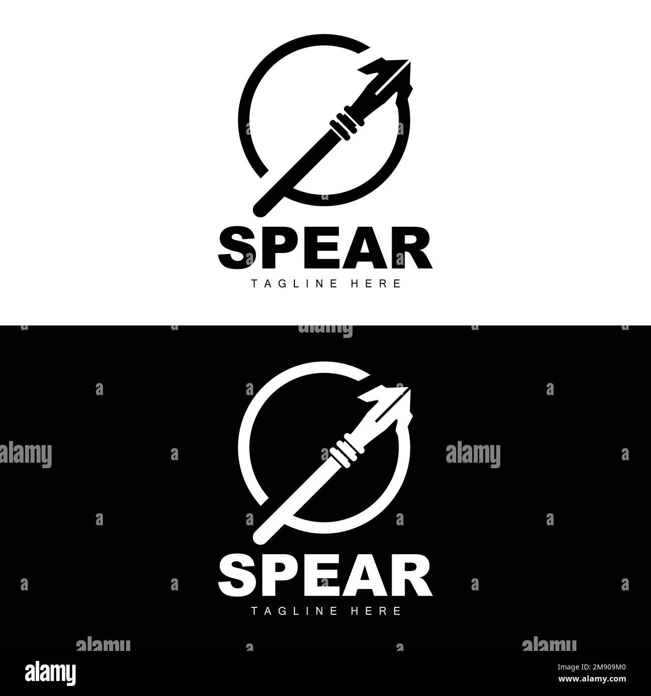 Spear Logo, Long Range Throwing Weapon Target Icon Design, Product And