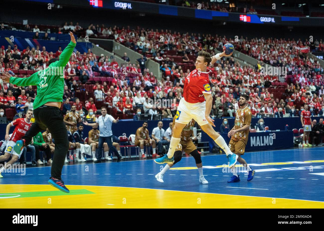 Malmo, Sweden. 15th, January 2023. Lukas (25) of Denmark seen