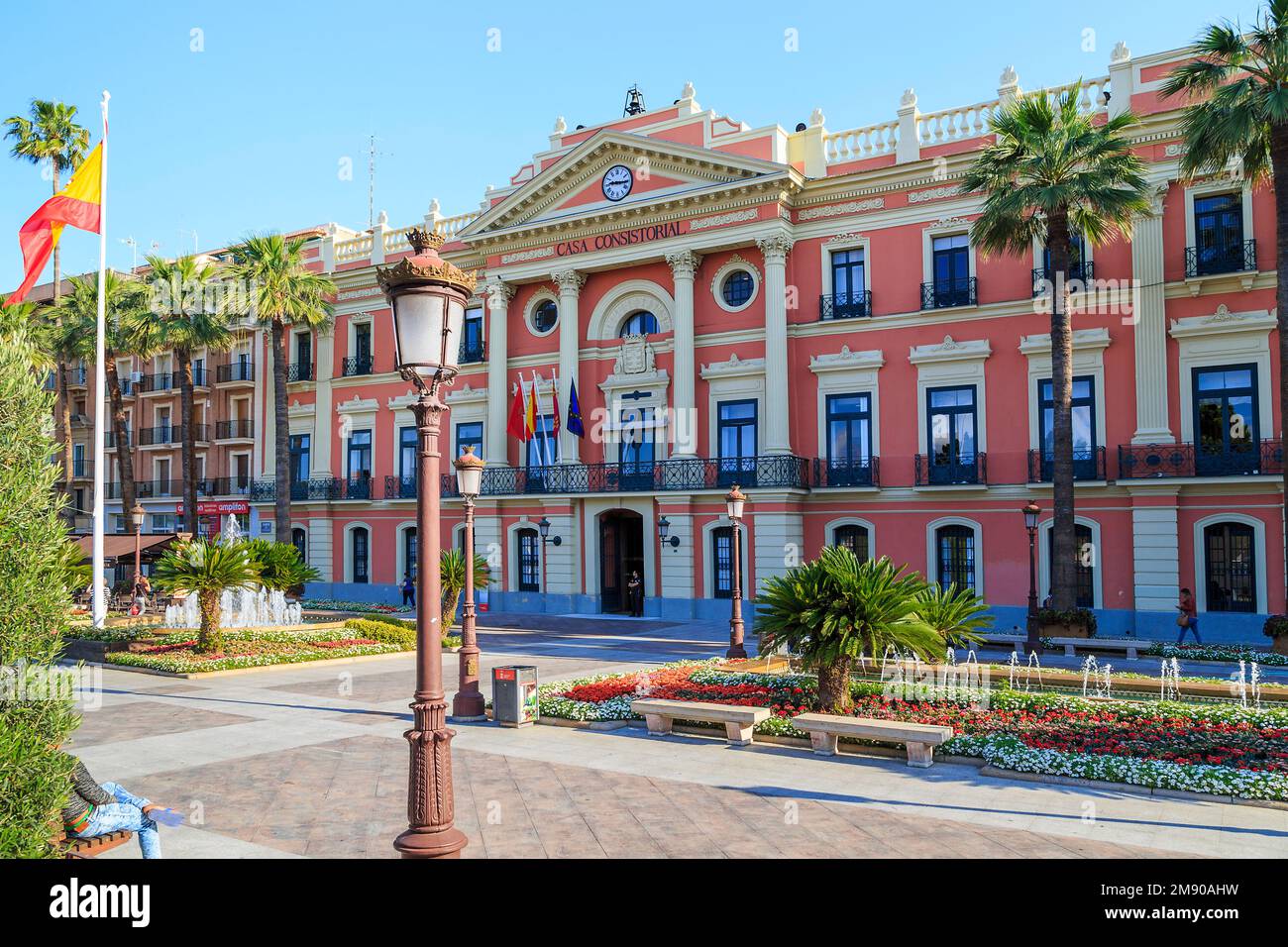MURCIA, SPAIN - MAY 19, 2017: This is the building of the City Hall in ...