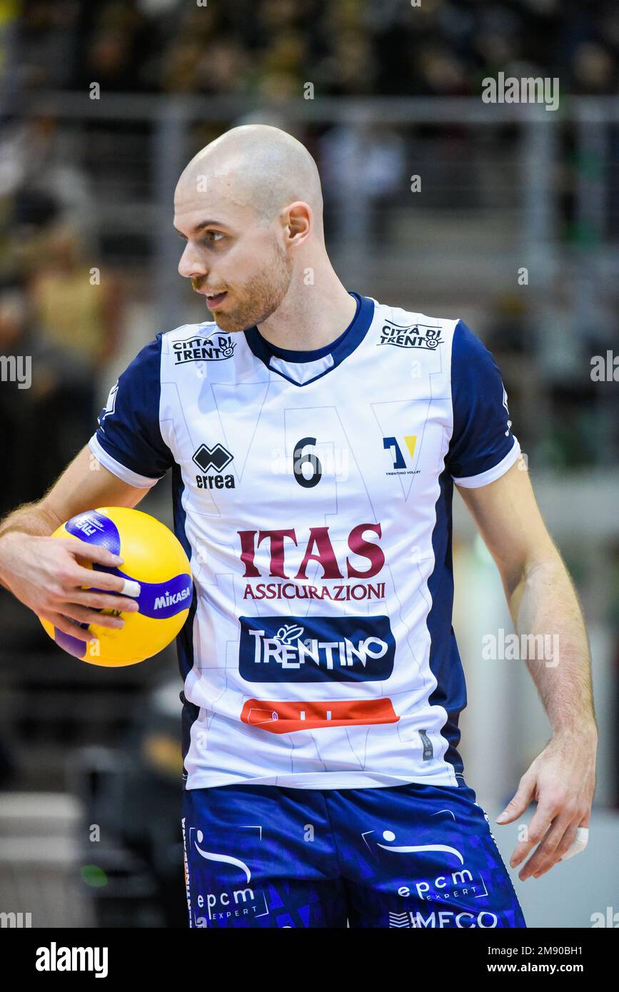 Palasport, Cisterna, Italy, January 15, 2023, Riccardo Sbertoli (Itas ...