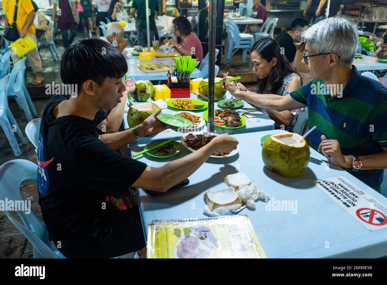 Kuala Lumpur, Malaysia - December 12th, 2022 - Jalan Alor Street Food