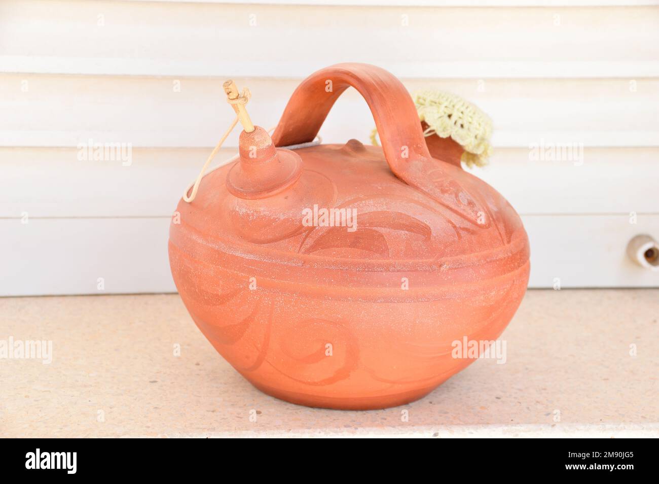 Botijo traditional clay pot jug to keep fresh water in Spain vintage