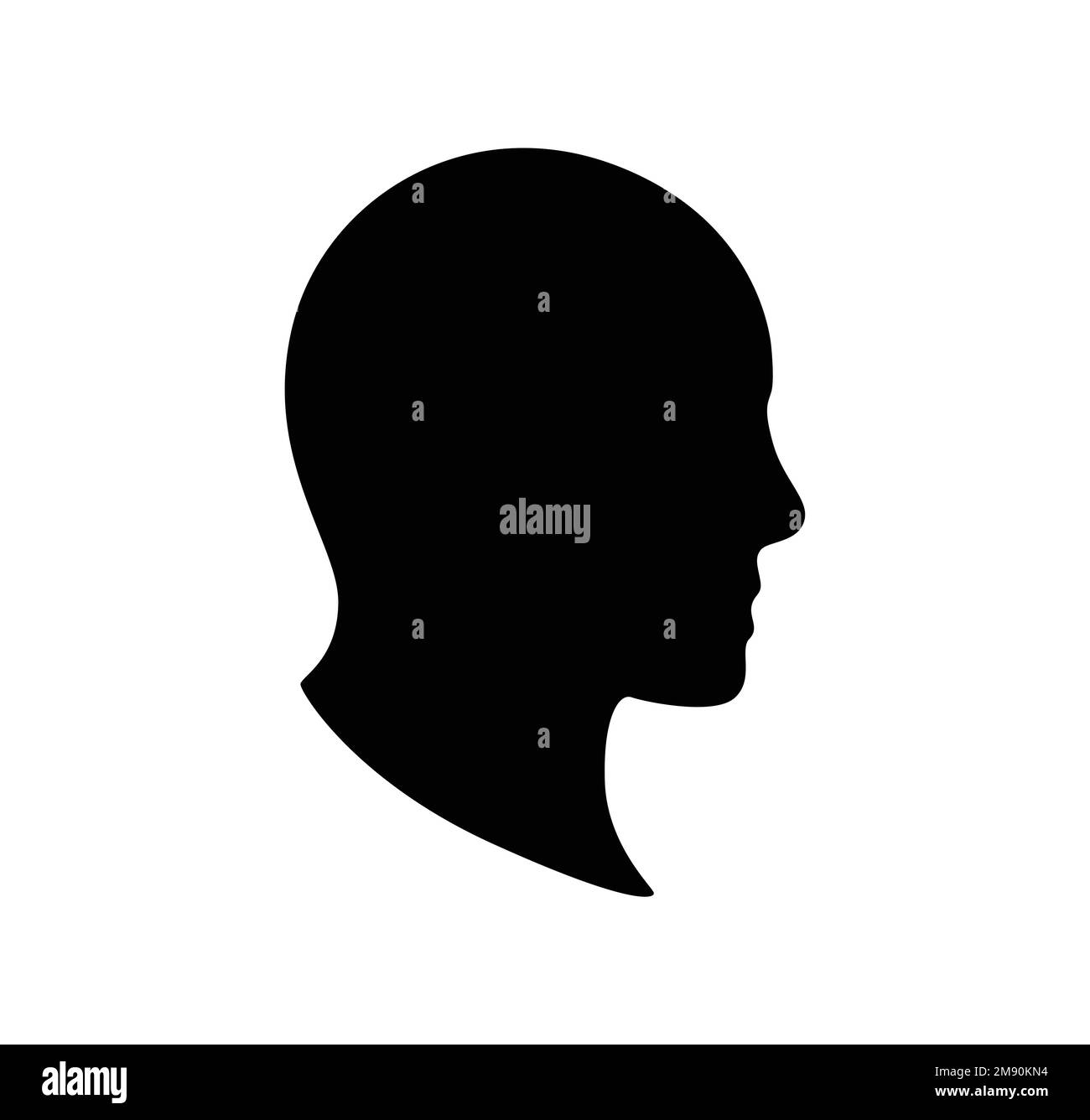 Silhouette of human head in profile Stock Vector Image & Art - Alamy