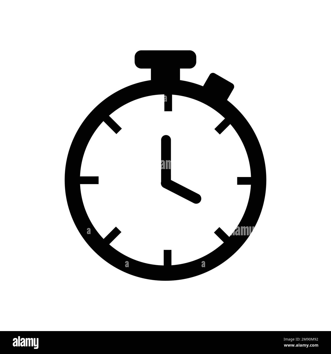 Black retro watch stopwatch. Chronometer with measurement of minutes