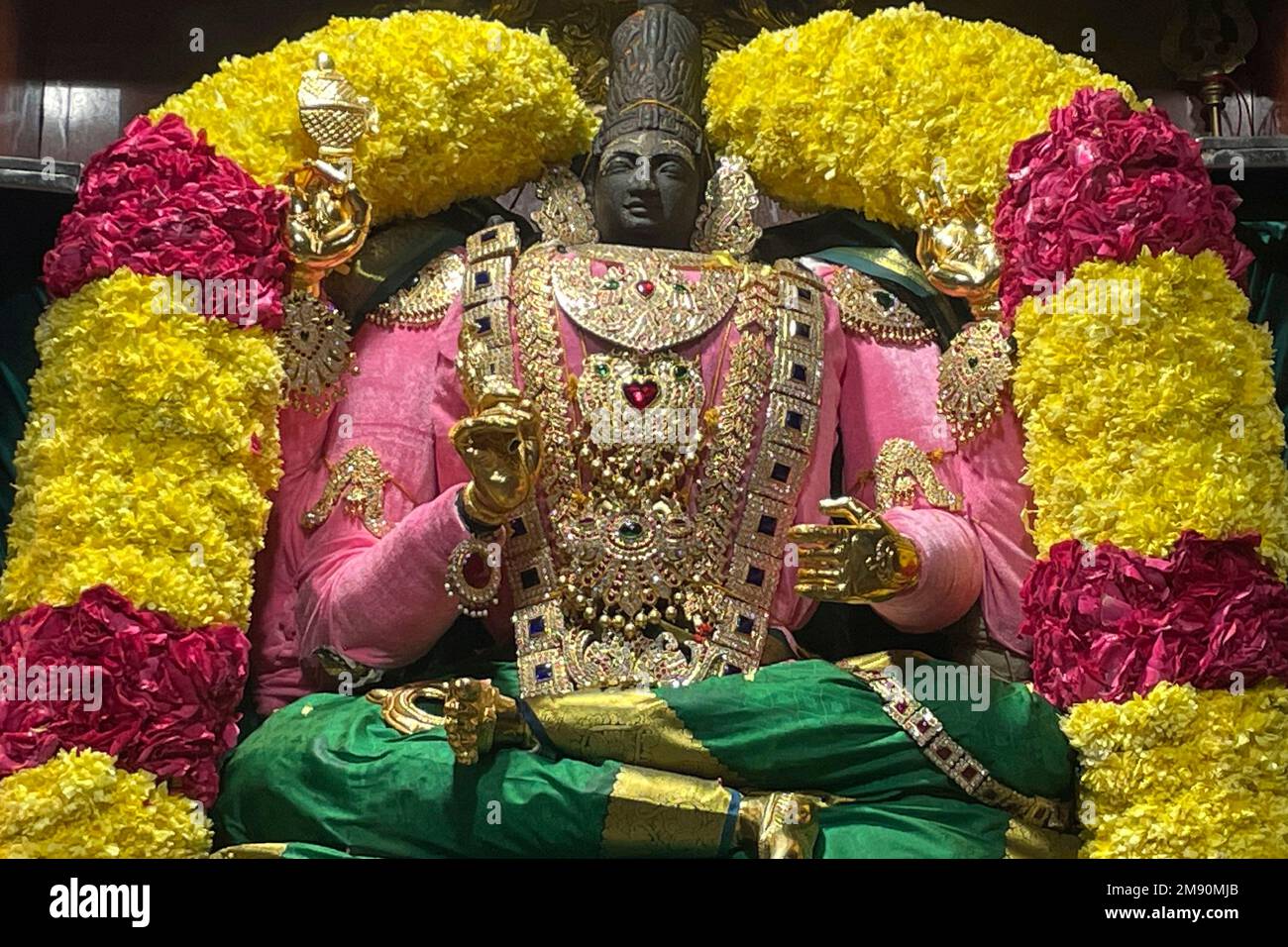 An idol of the goddess Durga at the Anantha Padmanabha Swamy ...