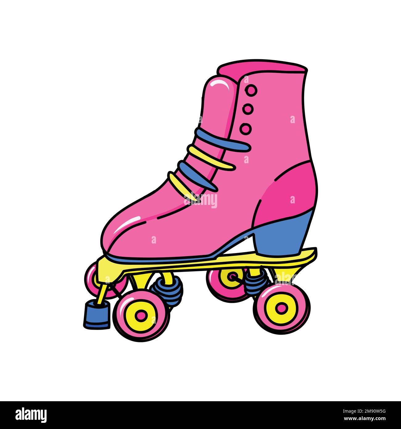 Comic boot with roller skate Stock Vector Image & Art - Alamy