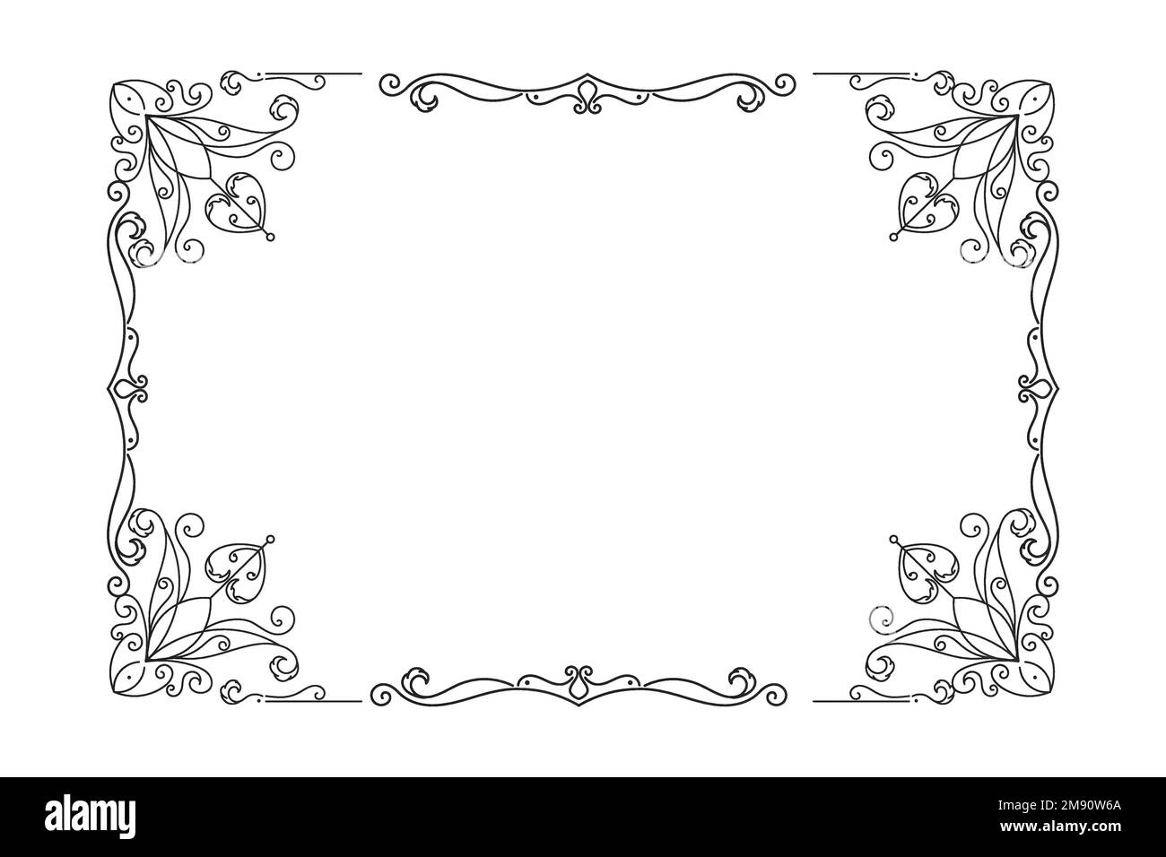 Vintage retro frame with tracery Stock Vector