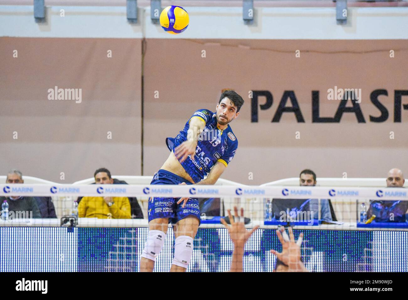 Palasport Cisterna Italy January 15 2023 Daniele Lavia serve