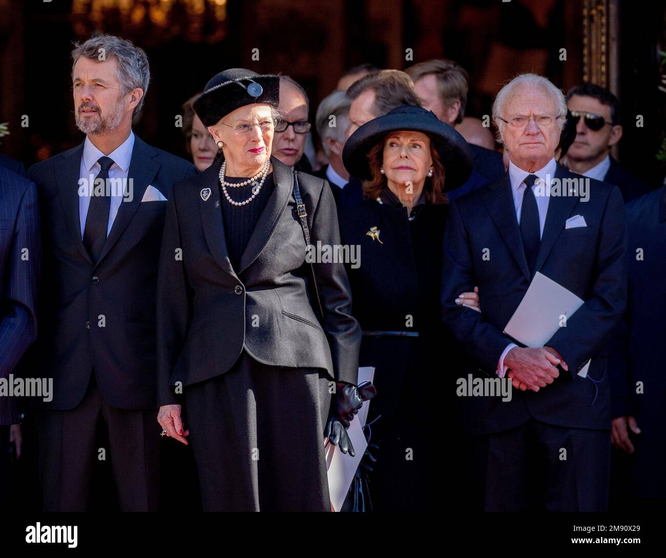 Queen Margrethe and Crown Prince Frederik of Denmark, King Carl Gustaf